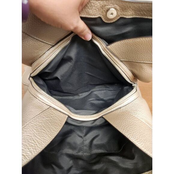Coach Brand Lexy Mushroom #F38879 Genuine Pebble Leather Shoulder Satchel - Picture 9 of 10
